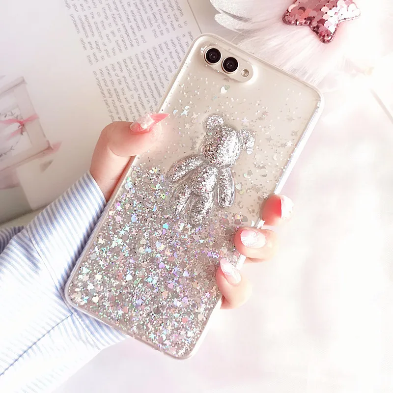 For Huawei honor 8 9 lite 10 7X 8X 7C 7A V20 Cute 3D Gradient glitter heart bear Phone case soft blingbling back cover
For Huawei honor 8 9 lite 10 7X 8X 7C 7A V20 Cute 3D Gradient glitter heart bear Phone case soft blingbling back cover