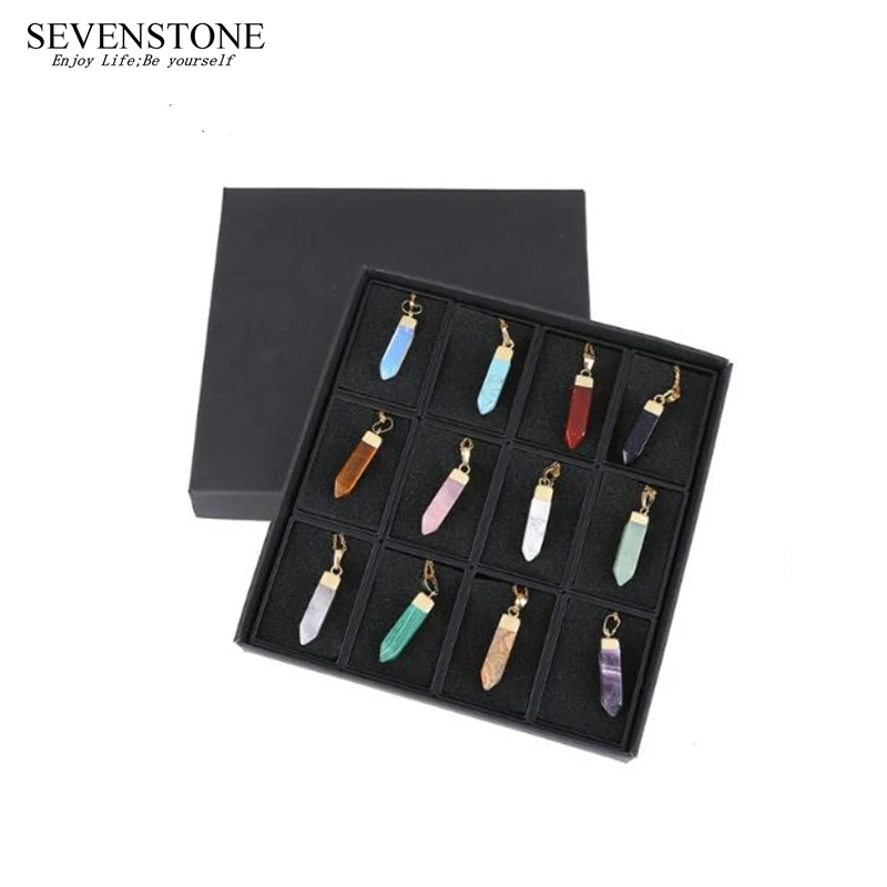 SEVENSTONE Summer Charm Color Natural Stone 4-sided Cone Column Gold Plating Pendant for Women Crystal Jewelry Necklace for Men
SEVENSTONE Summer Charm Color Natural Stone 4-sided Cone Column Gold Plating Pendant for Women Crystal Jewelry Necklace for Men