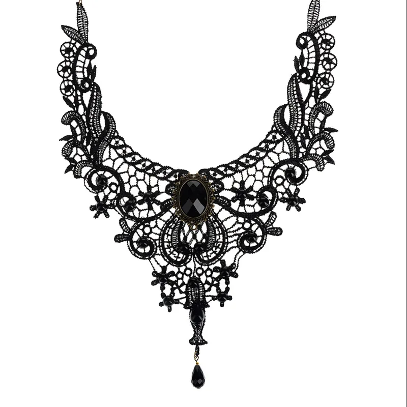 1Pcs Black Velishy Necklace For Women Handmade Jewerly Gothic Vintage Lace Necklace Collar Choker Necklace Bib Gem Chain
1Pcs Black Velishy Necklace For Women Handmade Jewerly Gothic Vintage Lace Necklace Collar Choker Necklace Bib Gem Chain