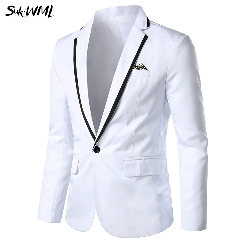 SUKIWML 5XL Men Blazer White 2019 Single Button Casacas Para Hombre Solid Color Blazer Masculino Casual Men Suit Casual Jackets
SUKIWML 5XL Men Blazer White 2019 Single Button Casacas Para Hombre Solid Color Blazer Masculino Casual Men Suit Casual Jackets