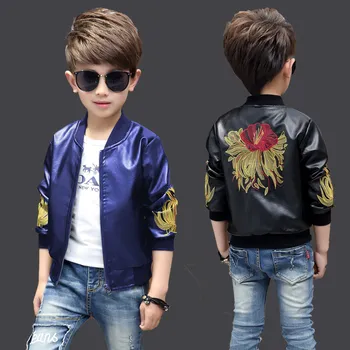 2020 autumn children's clothes boys jackets flower long sleeve PU leather boy jackets for boys big kids outerwears coats 4-12Y
2020 autumn children's clothes boys jackets flower long sleeve PU leather boy jackets for boys big kids outerwears coats 4-12Y