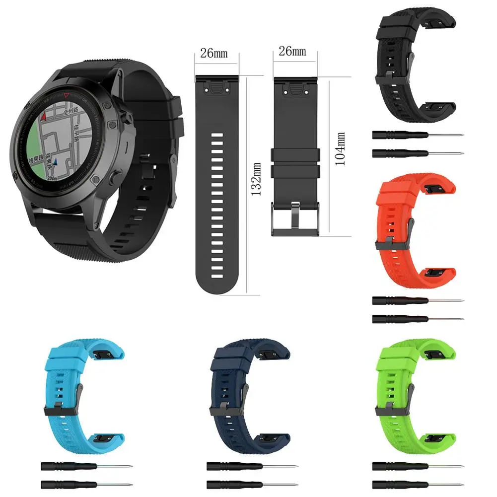 26MM Watchband Strap For Garmin Fenix 5X 5 5S Plus 3 3HR D2 S60 Watch Quick Release Silicone Easyfit Wrist Band Strap
26MM Watchband Strap For Garmin Fenix 5X 5 5S Plus 3 3HR D2 S60 Watch Quick Release Silicone Easyfit Wrist Band Strap