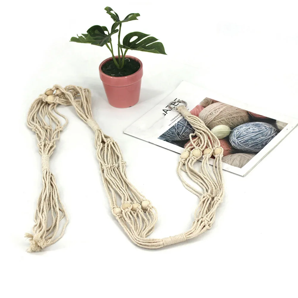 Net Bag Cotton Rope Indoor Gift Home Decor Garden Hand Weaved Plant Office For Flower Pot Wall Hanging Holder Outdoor | Дом и сад