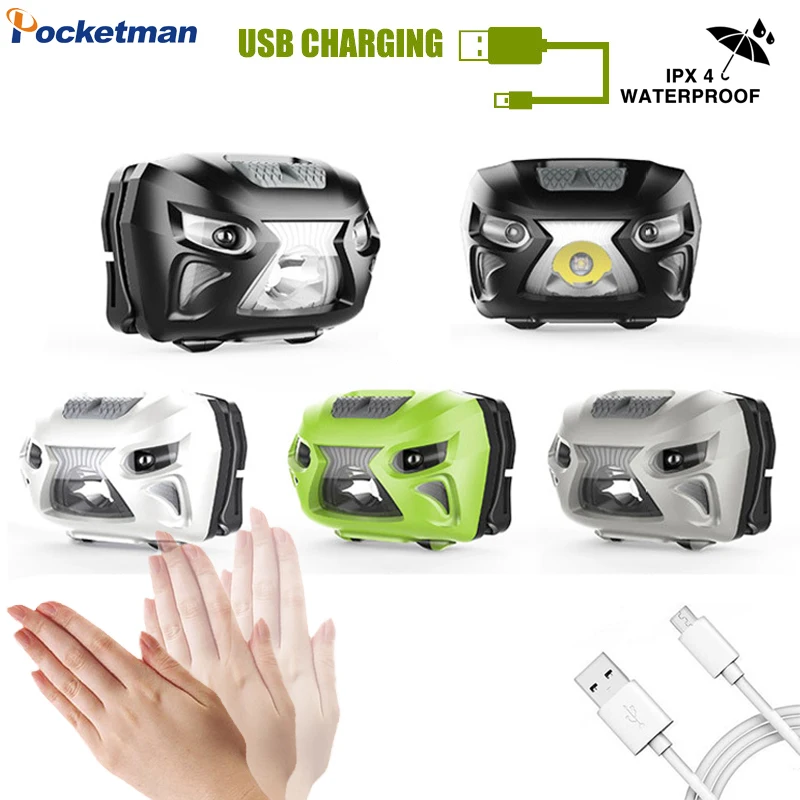 Rechargeable LED headlamp Mini headlight 3000Lumen Super bright Body Motion Sensor head lamp 6 lighting modes Comes with USB
Rechargeable LED headlamp Mini headlight 3000Lumen Super bright Body Motion Sensor head lamp 6 lighting modes Comes with USB