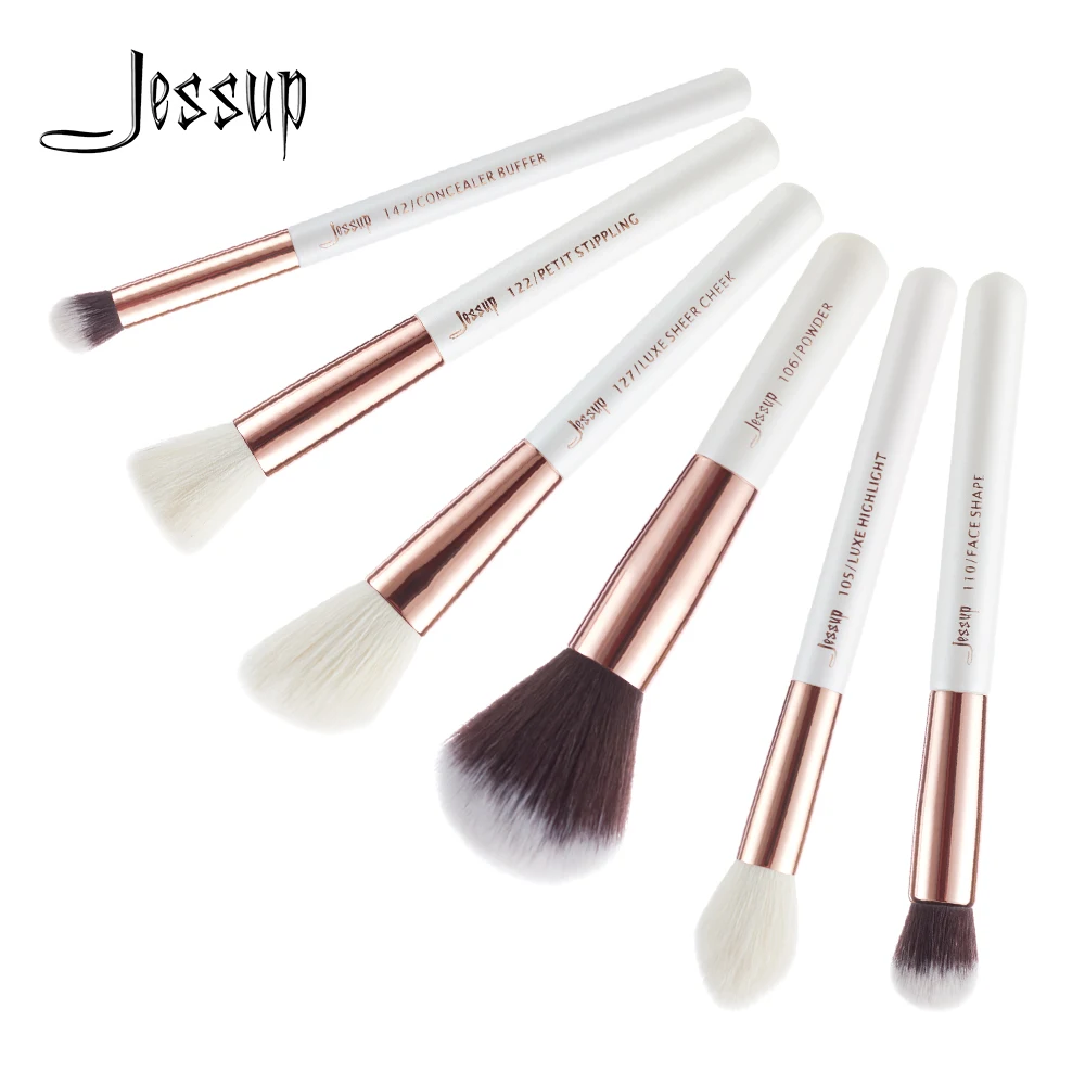Jessup Pearl White/Rose Gold Professional Makeup Brushes Set Make up Brush Tools kit Buffer Paint Cheek Highlight T224
Jessup Pearl White/Rose Gold Professional Makeup Brushes Set Make up Brush Tools kit Buffer Paint Cheek Highlight T224