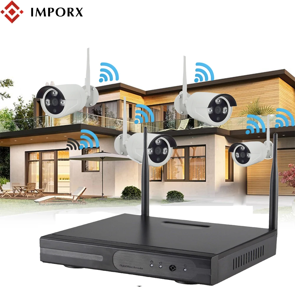 IMPORX CCTV Camera 4CH 1080P HD Wireless CCTV Security System 2MP P2P Waterproof Outdoor Security Surveillance Set With 1 2T HDD
IMPORX CCTV Camera 4CH 1080P HD Wireless CCTV Security System 2MP P2P Waterproof Outdoor Security Surveillance Set With 1 2T HDD