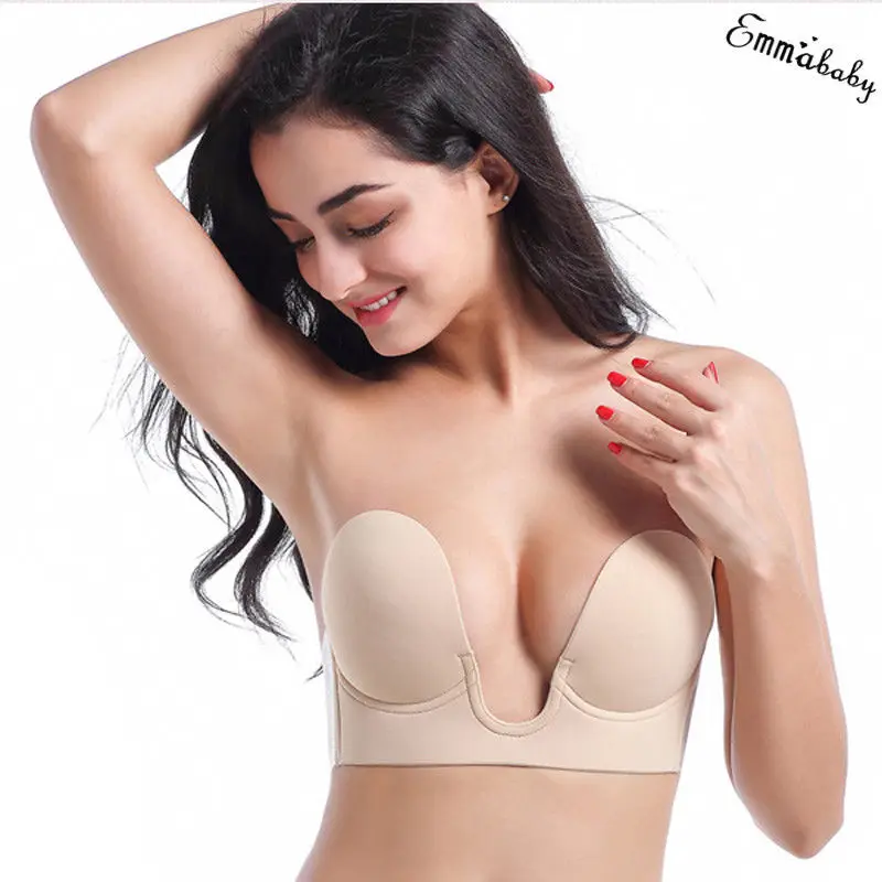 Invisible Push Up Bra Strapless Bras Dress Wedding Party Sticky Self-adhesive Silicone Brassiere Breathable Deep U Bra Dropship
Invisible Push Up Bra Strapless Bras Dress Wedding Party Sticky Self-adhesive Silicone Brassiere Breathable Deep U Bra Dropship