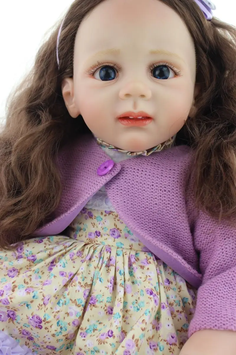 Фото Реалистичная силиконовая кукла реборн 60 см игрушки lol куклы большого размера 24