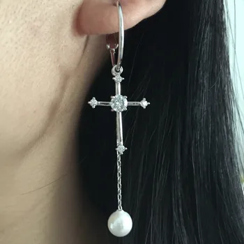 asymmetry design korea street fashion dangle earring brincos cross long tassel pearl pendant accessories
asymmetry design korea street fashion dangle earring brincos cross long tassel pearl pendant accessories