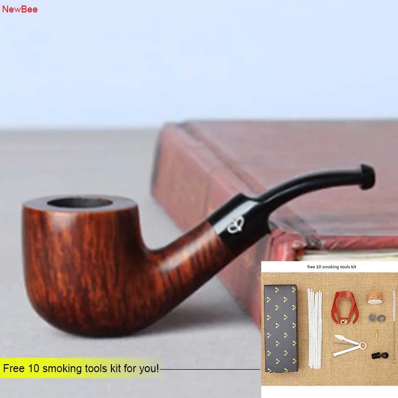 NewBee 10 Tools Kit Briar Wood Tobacco Pipe 3mm Filter Small Size Bent Smoking Pipe Masculine Gift Beginner Smoker aa0059S/Q
NewBee 10 Tools Kit Briar Wood Tobacco Pipe 3mm Filter Small Size Bent Smoking Pipe Masculine Gift Beginner Smoker aa0059S/Q