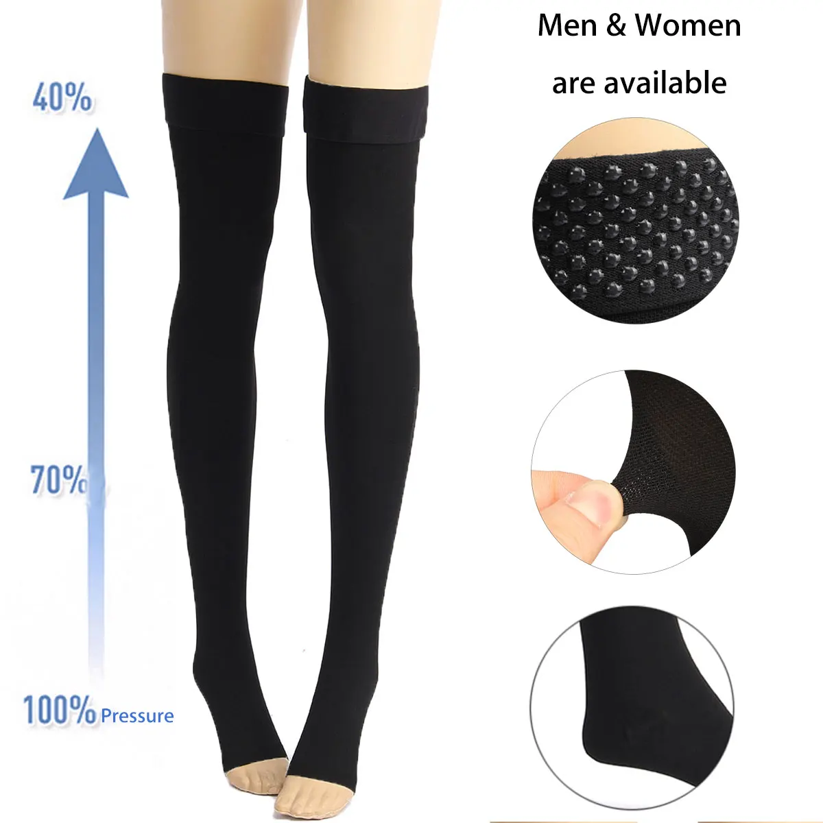 Medical Varicose Compression Thigh Open Toe Varicose Vein Support Wraping Leg Shaping for Men Women
Medical Varicose Compression Thigh Open Toe Varicose Vein Support Wraping Leg Shaping for Men Women