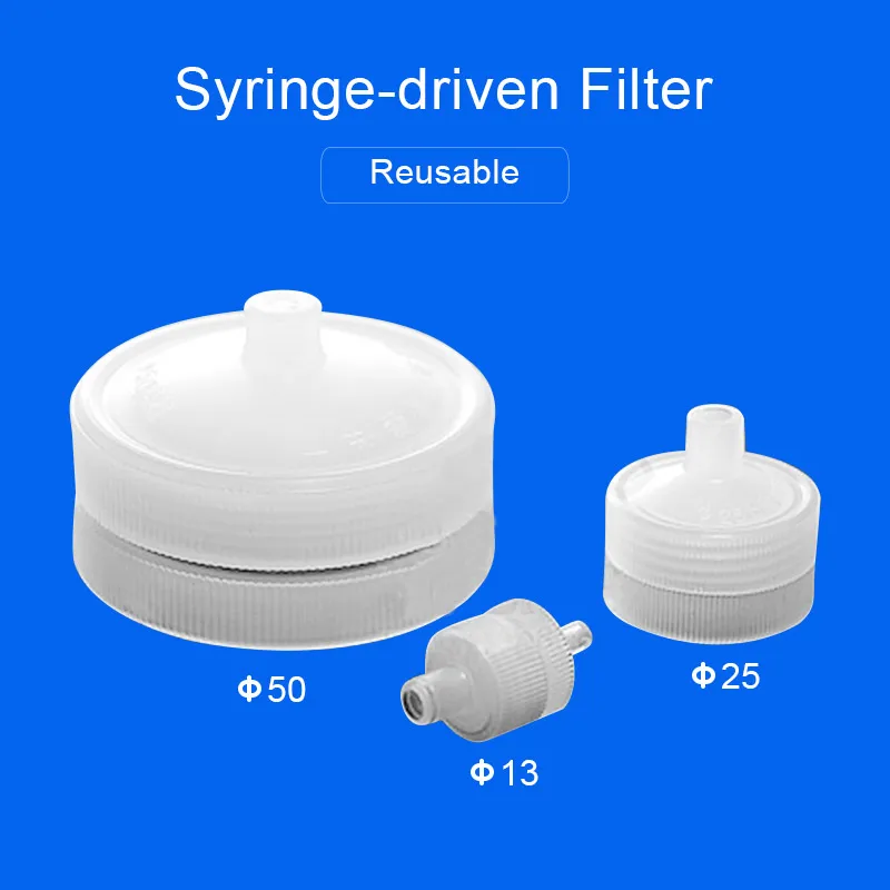 

Replaceable membrane syringe filter head 13/25/50mm removable needle filter head reusable PP filter Chromatographic filter head