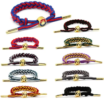 Marvel Avengers Super Hero Characters Braided hand rope bracelet Figure Model Toys Size adjustable
Marvel Avengers Super Hero Characters Braided hand rope bracelet Figure Model Toys Size adjustable