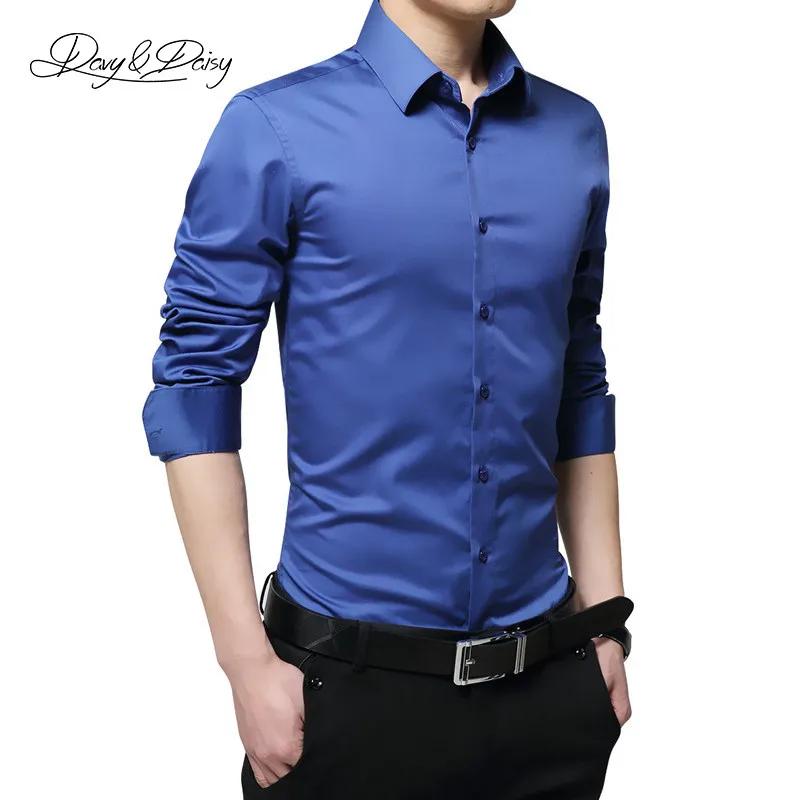DAVYDAISY Men Shirt High Quality Turn Down Collar Long Sleeved Classical Solid Brand Clothing Casual Business Shirt Man DS060
DAVYDAISY Men Shirt High Quality Turn Down Collar Long Sleeved Classical Solid Brand Clothing Casual Business Shirt Man DS060