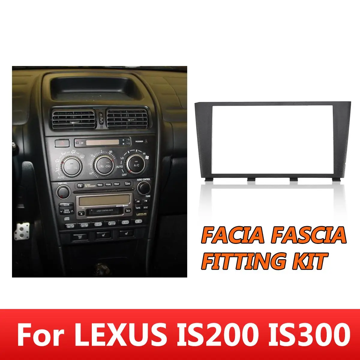 CD Radio Stereo Facia Fascia Fitting Kit Surround ISO Lead For Toyota Altezza Frame Console For LEXUS IS200 IS300 1995-2006
CD Radio Stereo Facia Fascia Fitting Kit Surround ISO Lead For Toyota Altezza Frame Console For LEXUS IS200 IS300 1995-2006