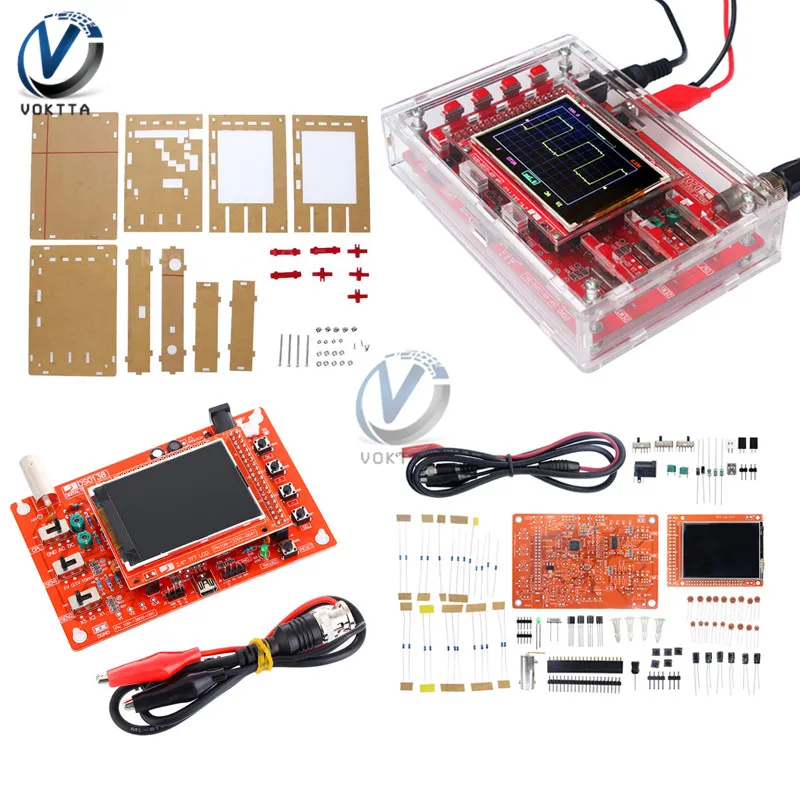 Full Assembled / DIY 2.4" inch TFT LCD Digital DSO138 SMD Set Measuring Instruments Oscilloscope STM32 Tester Acrylic Case
Full Assembled / DIY 2.4" inch TFT LCD Digital DSO138 SMD Set Measuring Instruments Oscilloscope STM32 Tester Acrylic Case
