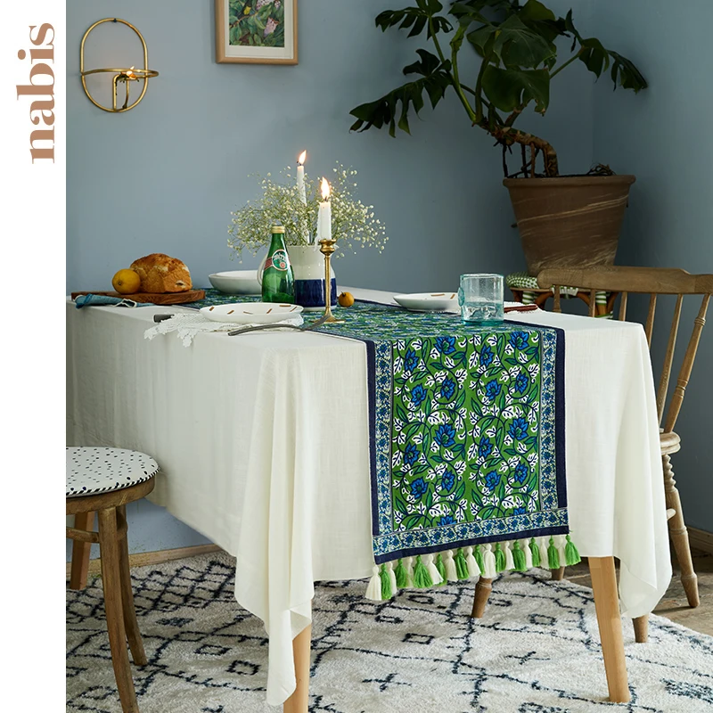 Moon Waltz floral table runner linens cloth tassel table cover home office hotel wedding party interior decoration
Moon Waltz floral table runner linens cloth tassel table cover home office hotel wedding party interior decoration