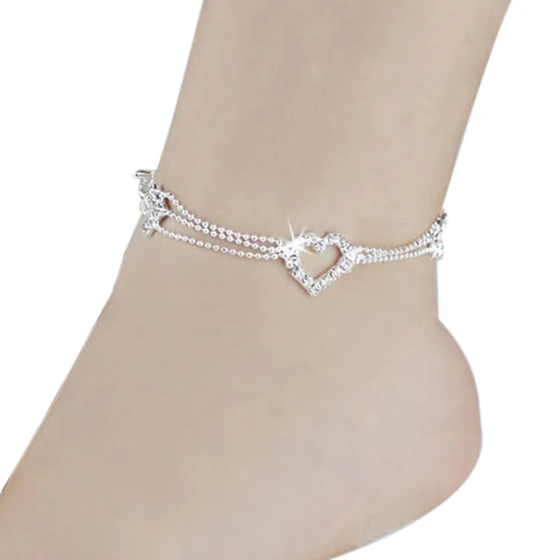 Women Elegant Three Love Heart Ankle Chain Ankle Bracelet Sexy Barefoot Sandal Beach Foot
Women Elegant Three Love Heart Ankle Chain Ankle Bracelet Sexy Barefoot Sandal Beach Foot