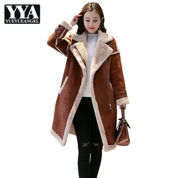 Winter Female Fashion Suede Leather Jacket Women Long Faux Lamb Wool Motorcycle Jacket Thick Warm Zippers Coat Outerwear
Winter Female Fashion Suede Leather Jacket Women Long Faux Lamb Wool Motorcycle Jacket Thick Warm Zippers Coat Outerwear