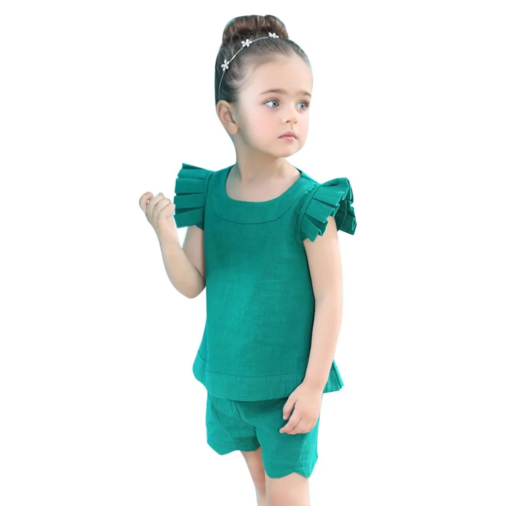 SAGACE Summer Children Girl Sets Toddler Girls 2 Piece Girls Set Sleeveless T-Shirt Plus Short Pants Set For Little Girl Sets
SAGACE Summer Children Girl Sets Toddler Girls 2 Piece Girls Set Sleeveless T-Shirt Plus Short Pants Set For Little Girl Sets