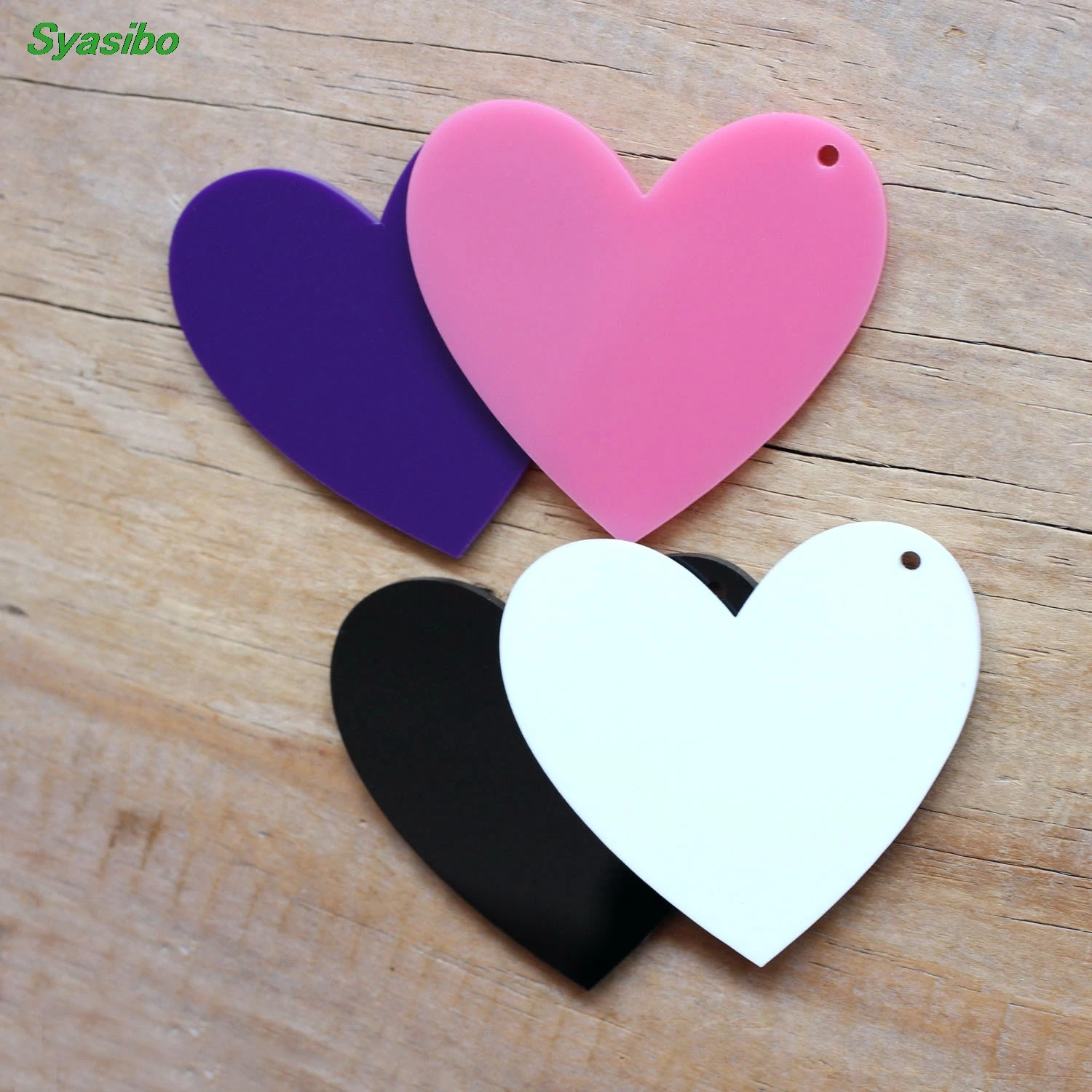 50mm Acrylic Heart Keychains Black, White, Pink, Dark Purple Laser Cut Monogram Keychain Party Ornaments 2inches-AC1054
50mm Acrylic Heart Keychains Black, White, Pink, Dark Purple Laser Cut Monogram Keychain Party Ornaments 2inches-AC1054