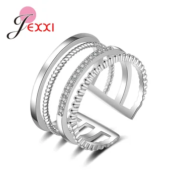 Explosion Models 925 Sterling Silver 4 Rows Of Open Ring Pliers Crystal Zircon Jewelry Valentine's Day Present
Explosion Models 925 Sterling Silver 4 Rows Of Open Ring Pliers Crystal Zircon Jewelry Valentine's Day Present