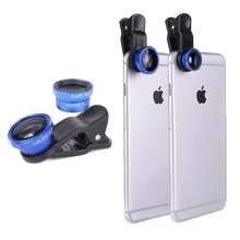 3 In 1 Mobile Phone Macro Fish Eye Lens Universal Wide Camera Lenses for iPhone 4 4S 5 5C 5S 6 Plus Samsung Galaxy S3 S5 Note 4