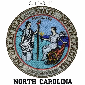 North Carolina State Seal flag 3" wide shipping/Two fishermen patch/grey outline /Clothing adorn
North Carolina State Seal flag 3" wide shipping/Two fishermen patch/grey outline /Clothing adorn