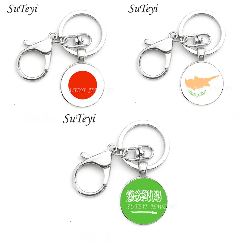 New Japan and Cyprus and Saudi Arabia National Flag key Ring Round Glass Dome Art Picture Key Chain Jewelry Bag Accessories
New Japan and Cyprus and Saudi Arabia National Flag key Ring Round Glass Dome Art Picture Key Chain Jewelry Bag Accessories