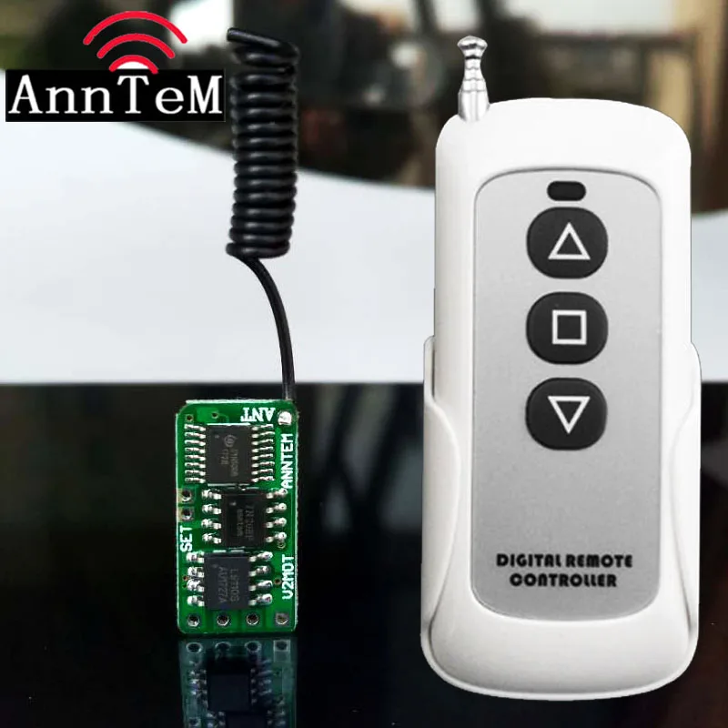 DC 3V5V6V9V12V Motor Remote Control Switch Motor Up Down Stop Forwards Receiver Wireless Switch ASK Learning Functional
DC 3V5V6V9V12V Motor Remote Control Switch Motor Up Down Stop Forwards Receiver Wireless Switch ASK Learning Functional