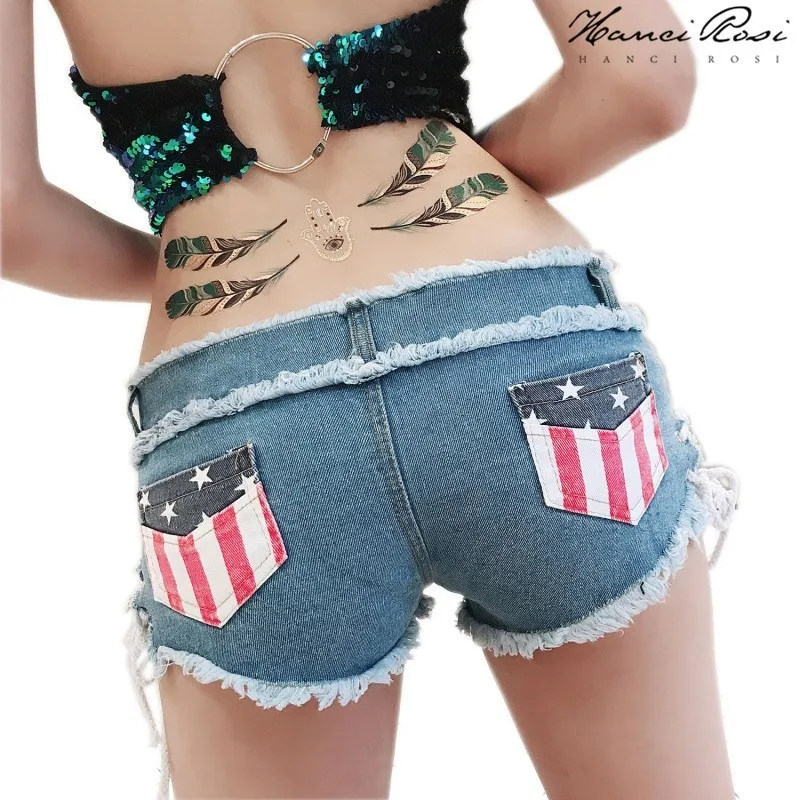 HANCI ROSI Shorts Women Jeans Spodenki Damskie Mini Shorts Denim Shorts Short Jeans Femme Flag Decal Lace Up Sexy Streetwear
HANCI ROSI Shorts Women Jeans Spodenki Damskie Mini Shorts Denim Shorts Short Jeans Femme Flag Decal Lace Up Sexy Streetwear