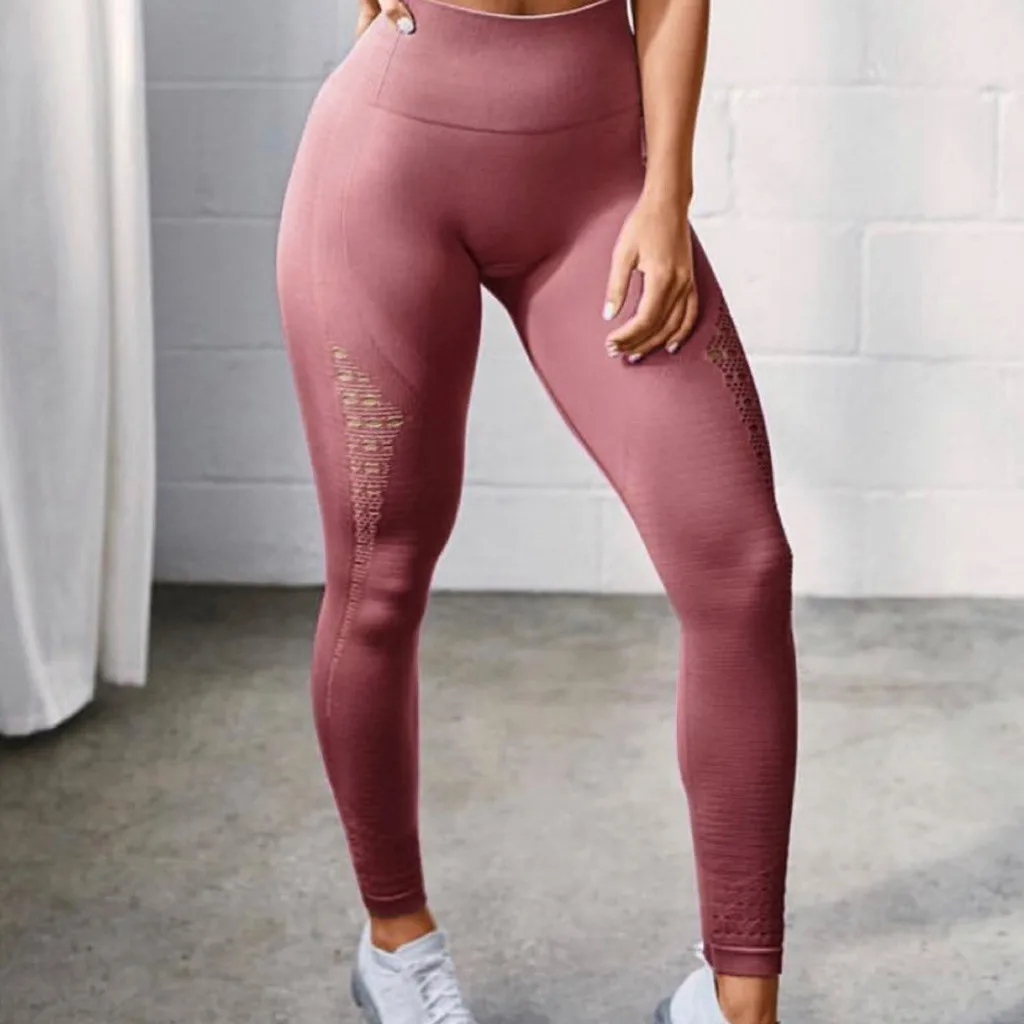 Solid Seamless Yoga Pants High Waist Hollow-out Gym Leggings Sport Women Fitness Paddy Long Tights Running Pants
Solid Seamless Yoga Pants High Waist Hollow-out Gym Leggings Sport Women Fitness Paddy Long Tights Running Pants