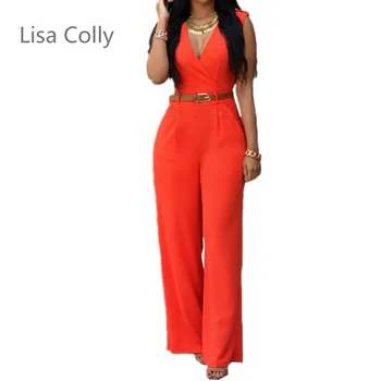 Lisa Colly New Fashion Women Summer Jumpsuit High waist V collar wide leg pants women chiffon Pants Women casual trousers
Lisa Colly New Fashion Women Summer Jumpsuit High waist V collar wide leg pants women chiffon Pants Women casual trousers