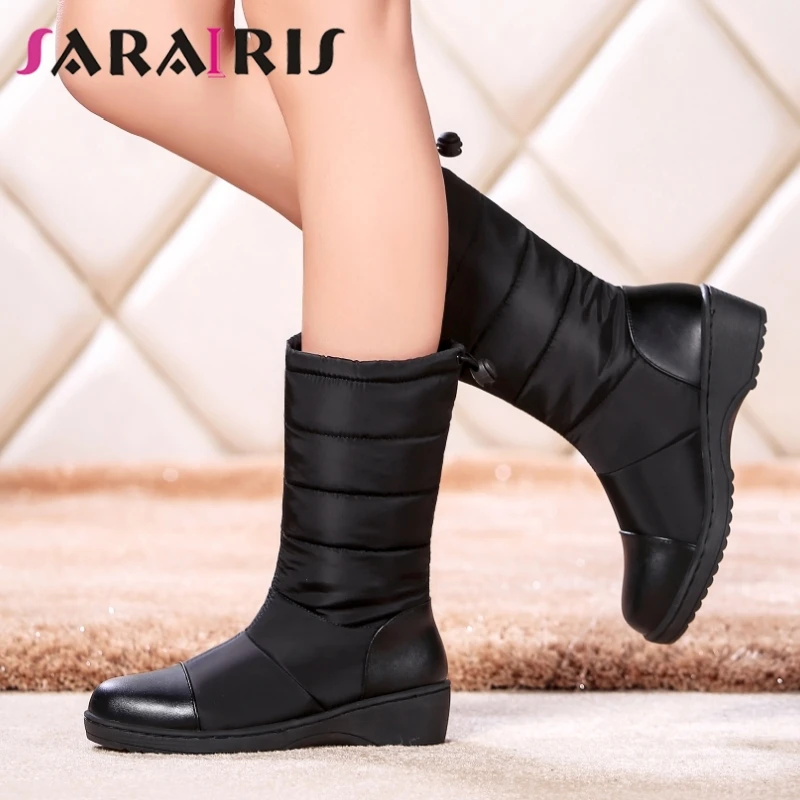 SARAIRIS Mid Calf Snow Boots Woman Winter Round Toe Slip On Platform Shoes Warm Add Fur half-knee High Boots Woman Size 35-44
SARAIRIS Mid Calf Snow Boots Woman Winter Round Toe Slip On Platform Shoes Warm Add Fur half-knee High Boots Woman Size 35-44