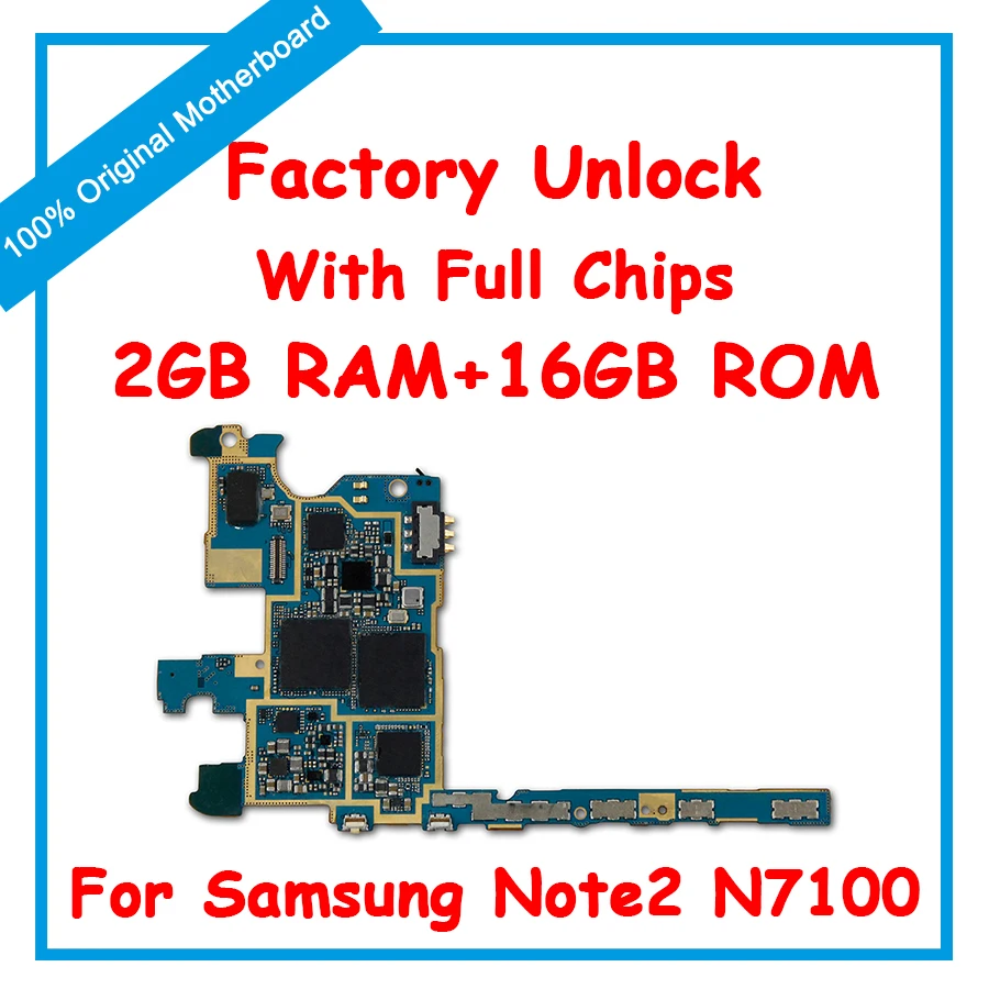 Motherboard For Samsung Note 2 N7100 N7105 Unlock Original Mainboard With Full Chips IMEI Android OS
Motherboard For Samsung Note 2 N7100 N7105 Unlock Original Mainboard With Full Chips IMEI Android OS