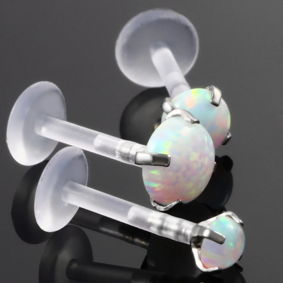 1PC PTFE Bioplast Opal 17 Lip Rings Piercings Internal Thread Opal Stone Labret Earrings PiercingS Ear Tragus Sexy Body Jewelry
1PC PTFE Bioplast Opal 17 Lip Rings Piercings Internal Thread Opal Stone Labret Earrings PiercingS Ear Tragus Sexy Body Jewelry