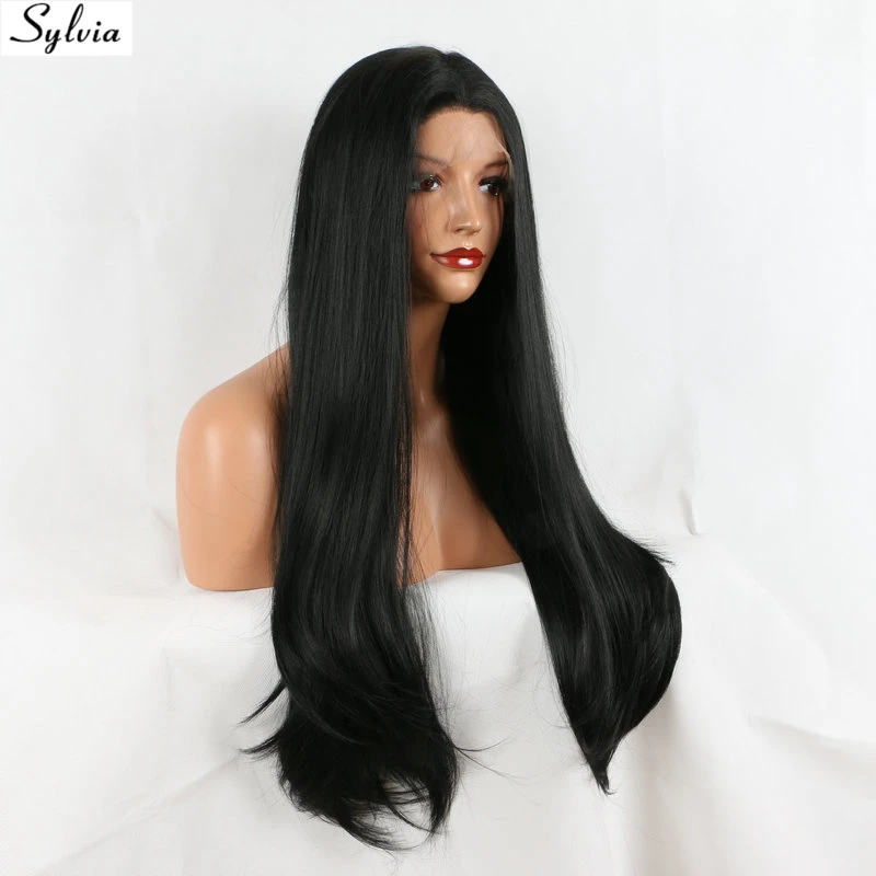 Sylvia Black Color Silky Straight Synthetic Lace Front Wigs Long Hair Glueless Fiber Lace Wig For Women Daily Use Heat Resistant
Sylvia Black Color Silky Straight Synthetic Lace Front Wigs Long Hair Glueless Fiber Lace Wig For Women Daily Use Heat Resistant