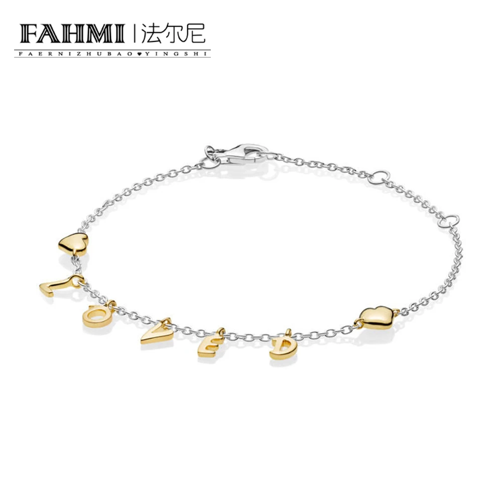 FAHMI 100% 925 Sterling Silver New Shine Loved Script Bracelet 2019 Valentine's Day Gift Women's Original Fashion Jewelry 567804
FAHMI 100% 925 Sterling Silver New Shine Loved Script Bracelet 2019 Valentine's Day Gift Women's Original Fashion Jewelry 567804