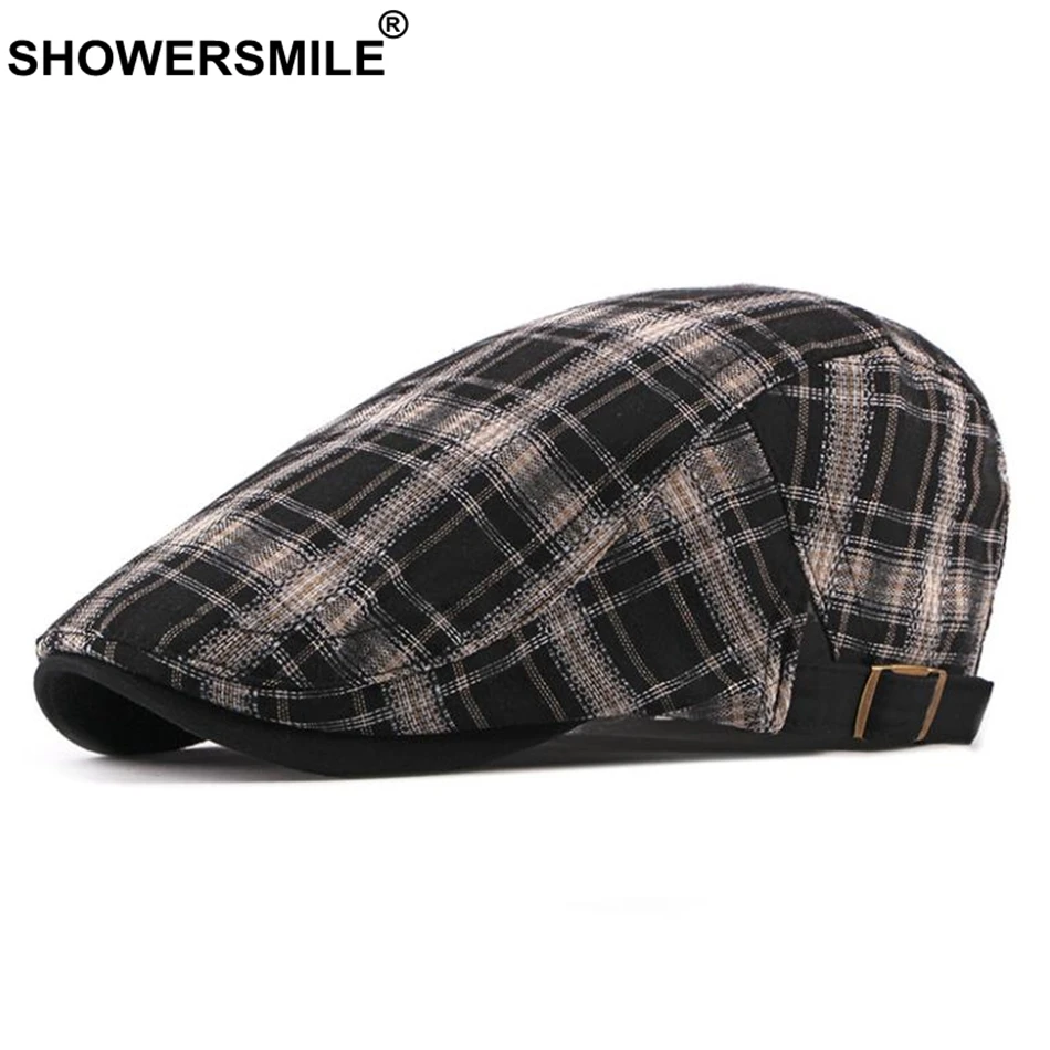SHOWERSMILE Flat Cap For Men Black Plaid Male Beret Hat British Style Cotton 2019 New Adjustable Retro Driver Flat Cap
SHOWERSMILE Flat Cap For Men Black Plaid Male Beret Hat British Style Cotton 2019 New Adjustable Retro Driver Flat Cap