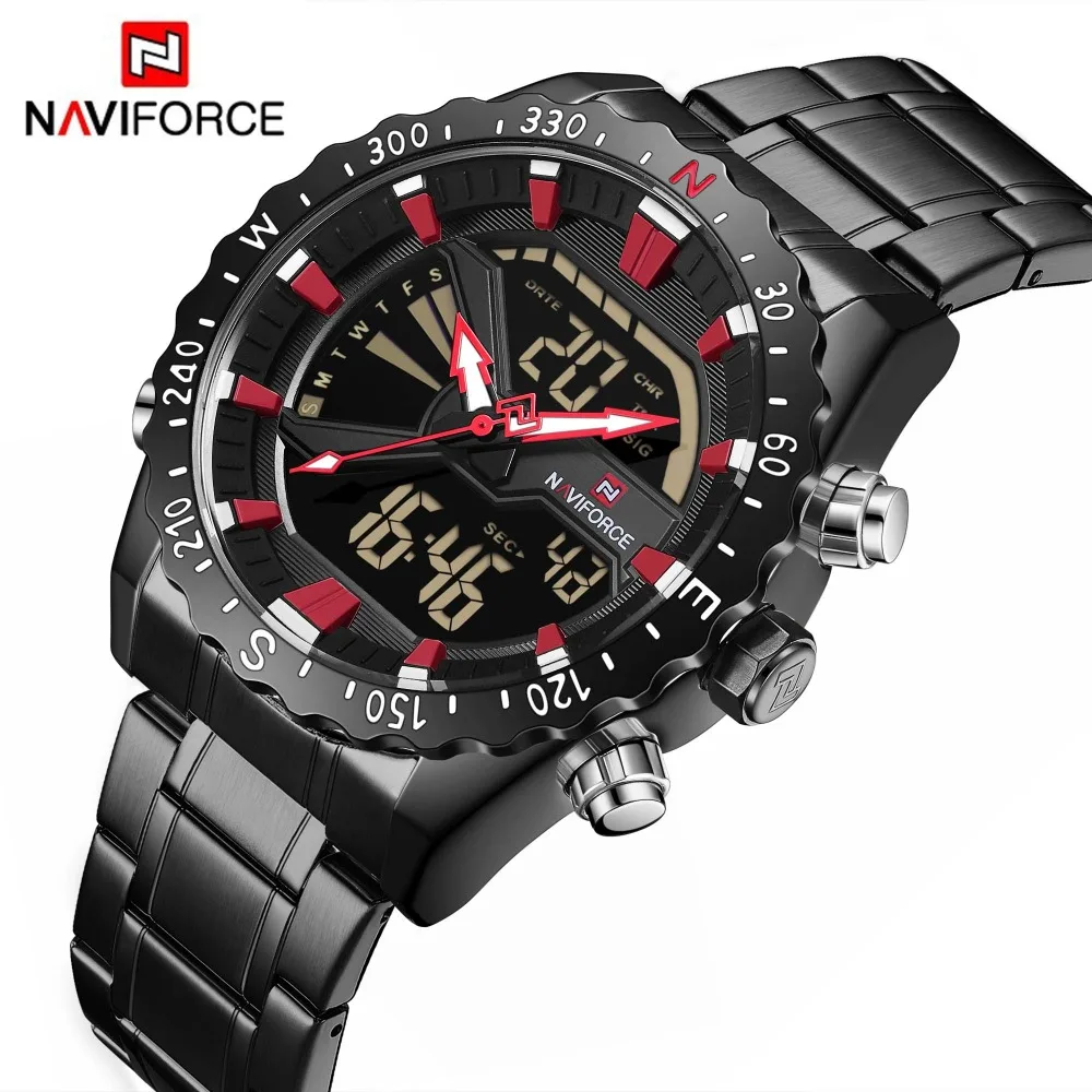 NAVIFORCE Men Watch Sport Chronograph Military Watches Quartz Clock Analog Digital Waterproof Wrist Watch Relogio Masculino 2019
NAVIFORCE Men Watch Sport Chronograph Military Watches Quartz Clock Analog Digital Waterproof Wrist Watch Relogio Masculino 2019