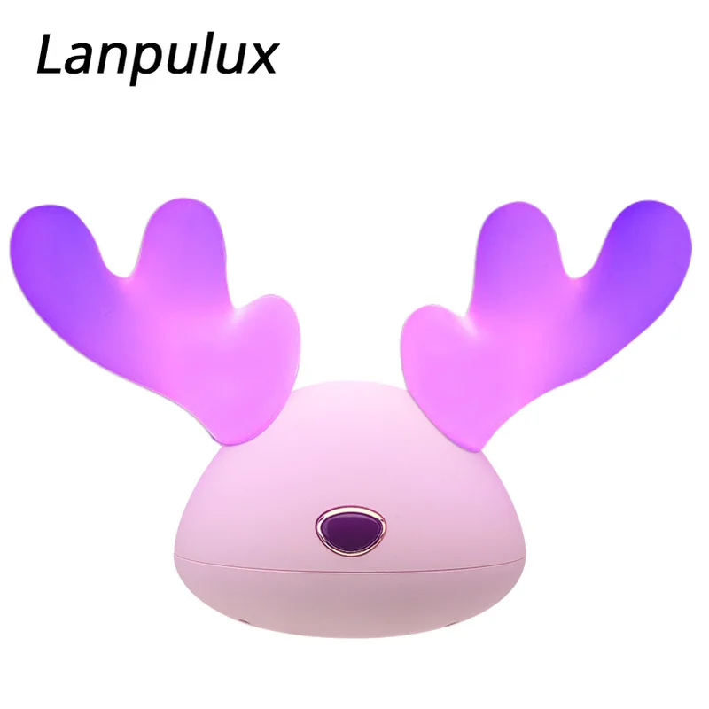 Lanpulux Antlers 7 Colors Dimmable Night Light Animal Deer Pat LED Soft Silicone Baby Children Kids Sleep Bedside Light Fixtures
Lanpulux Antlers 7 Colors Dimmable Night Light Animal Deer Pat LED Soft Silicone Baby Children Kids Sleep Bedside Light Fixtures