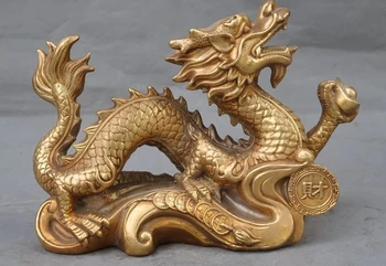 China Folk Fengshui brass Zodiac Animal Money yuanbao wealth lucky Dragon statue 
China Folk Fengshui brass Zodiac Animal Money yuanbao wealth lucky Dragon statue