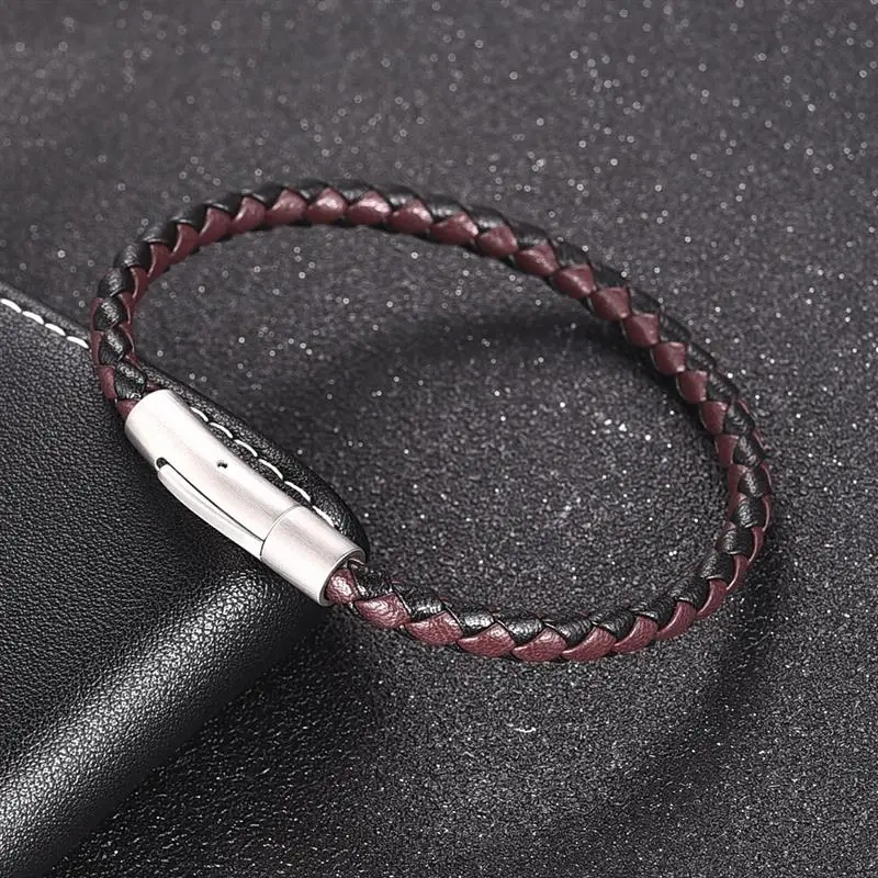 Jiayiqi Fashion Genuine Leather Bracelet for Women Men Punk Stainless Steel Magnetic Clasp Bangle Blue Brown Rope Chain Jewelry
Jiayiqi Fashion Genuine Leather Bracelet for Women Men Punk Stainless Steel Magnetic Clasp Bangle Blue Brown Rope Chain Jewelry