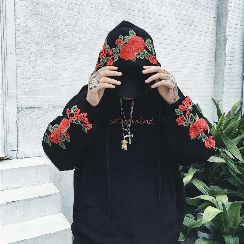 Женские розовые толстовки хлопок головные уборы Размер США S XL|rose hoodie|sweatshirt