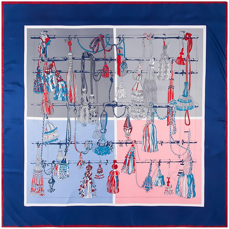 130cm New Twill Silk Scarf Fashion Design Plaid Bandana Horse Chain Printing Winter Scarf Luxury Brand Silk Scarves Women Shawls
130cm New Twill Silk Scarf Fashion Design Plaid Bandana Horse Chain Printing Winter Scarf Luxury Brand Silk Scarves Women Shawls
