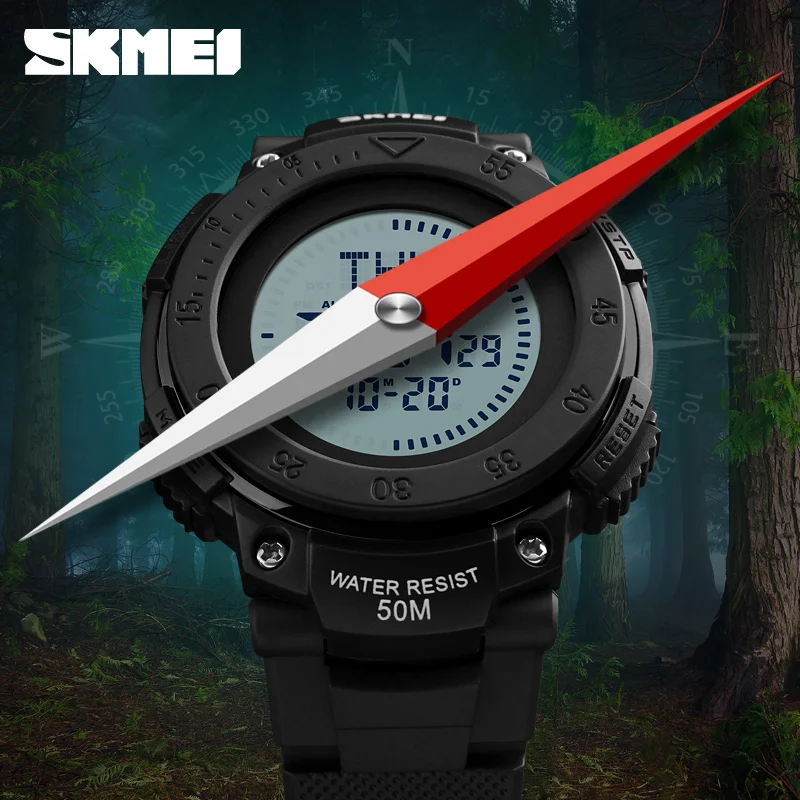 SKMEI Compass Outdoor Men Sports Watches Digital Mens Military Watch EL Backlight 5ATM Compass Wristwatch relogio masculino 1236
SKMEI Compass Outdoor Men Sports Watches Digital Mens Military Watch EL Backlight 5ATM Compass Wristwatch relogio masculino 1236