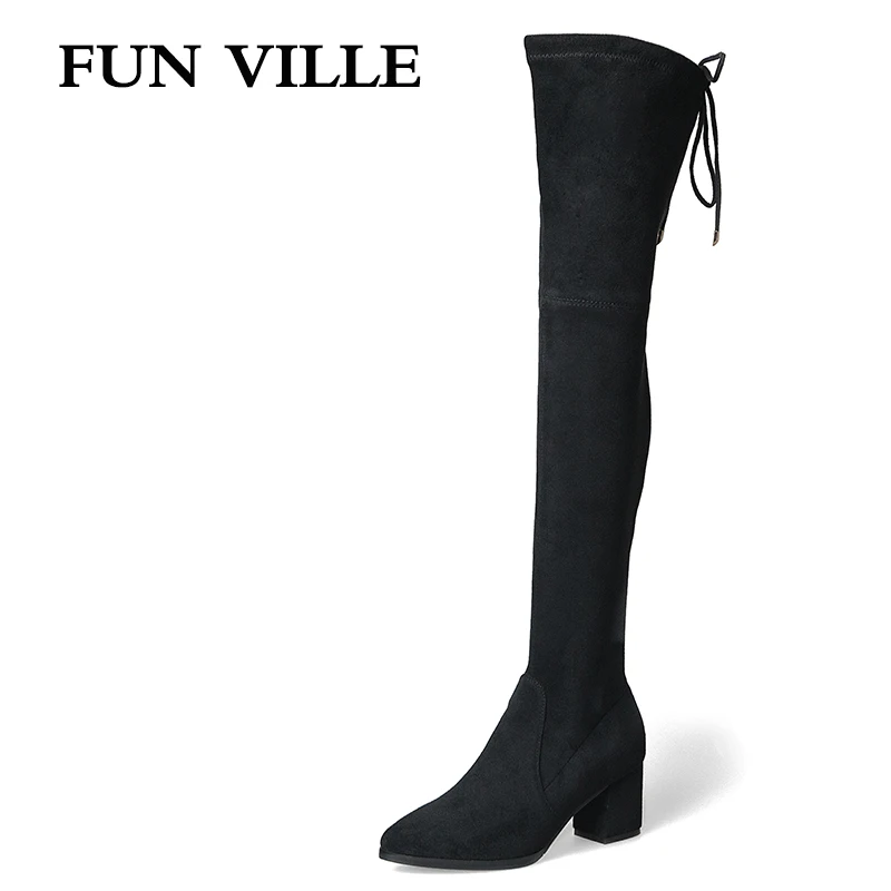 FUN VILLE 2017 New Arrival Sexy Winte Over the Knee Boots Square Heel lady botas Shoes Pointed Toe Heel Hight 3.5 5 7.5cm
FUN VILLE 2017 New Arrival Sexy Winte Over the Knee Boots Square Heel lady botas Shoes Pointed Toe Heel Hight 3.5 5 7.5cm