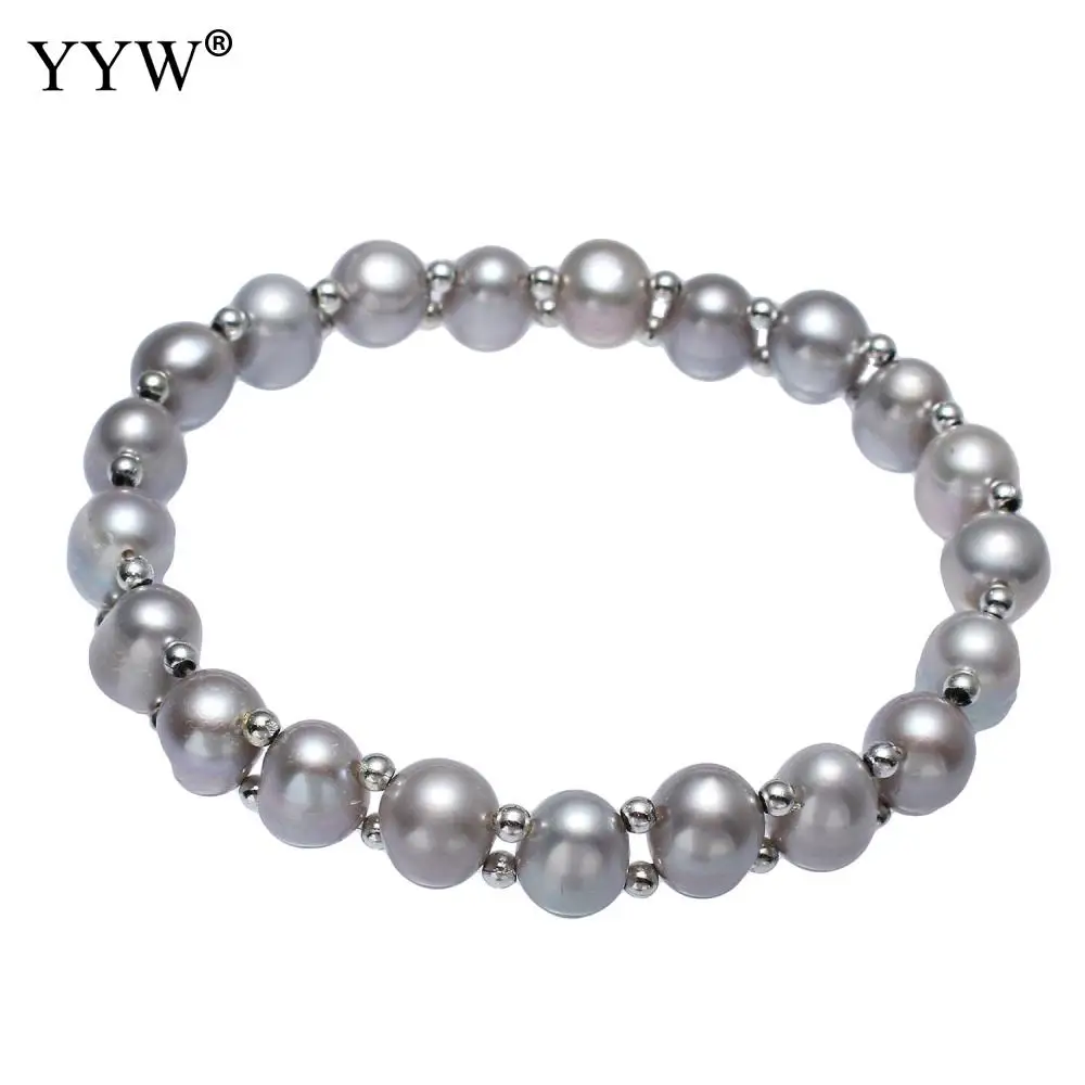 Hot Fashion Natural Freshwater Cultured Pearl Bracelet for woman 6-7mm Rice Grey Pearl Beaded Charm Single Strand Bracelets 2019
Hot Fashion Natural Freshwater Cultured Pearl Bracelet for woman 6-7mm Rice Grey Pearl Beaded Charm Single Strand Bracelets 2019
