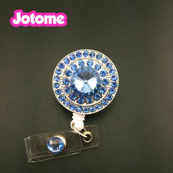 Blue Crystal rhinestone Embellished Retractable ID Name Tag Badge Reel holder
Blue Crystal rhinestone Embellished Retractable ID Name Tag Badge Reel holder