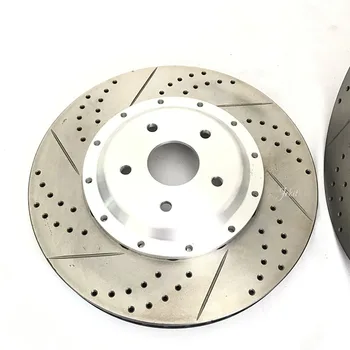 

Jekit 330*28mm drilled and slot brake disc for JK9200 red caliper set for Nissan Patrol Y61 front rim 17''